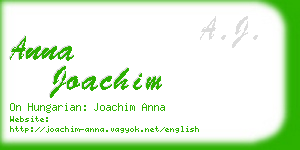 anna joachim business card
